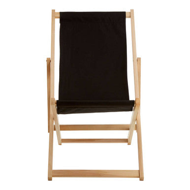 Beauport Black Wooden Deck Chair