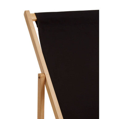Beauport Black Wooden Deck Chair