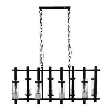 Iron and Glass Wide Pendant Light | Aspen