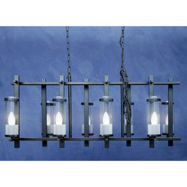 Iron and Glass Wide Pendant Light | Aspen