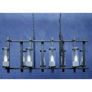 Iron and Glass Wide Pendant Light | Aspen