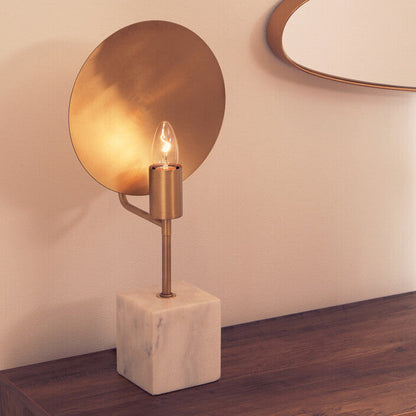 Saramis Table Lamp With White Marble Base