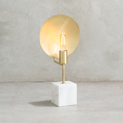 Saramis Table Lamp With White Marble Base