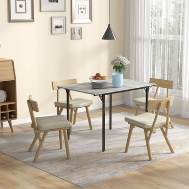 Aurora Folding Dining Table, Drop Leaf Table for 2-4 People, Grey