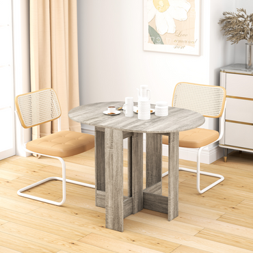 Aurora Folding Dining Table Foldable Drop Leaf Dinner Table for Kitchen Grey