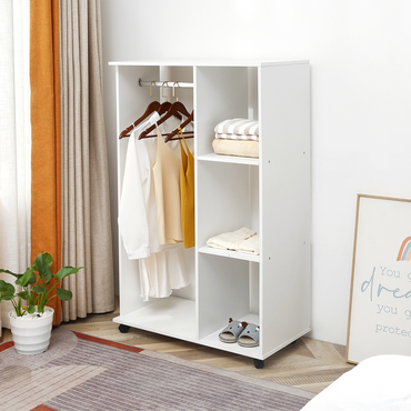 Storage Wardrobe White with Shelves