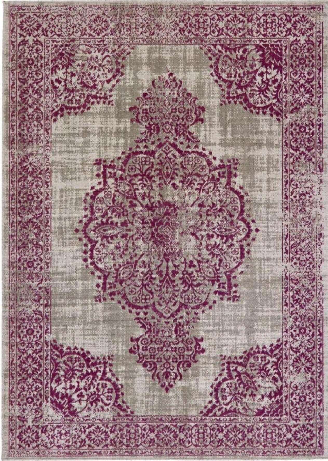 Saville Grey/Raspberry Vintage Rug