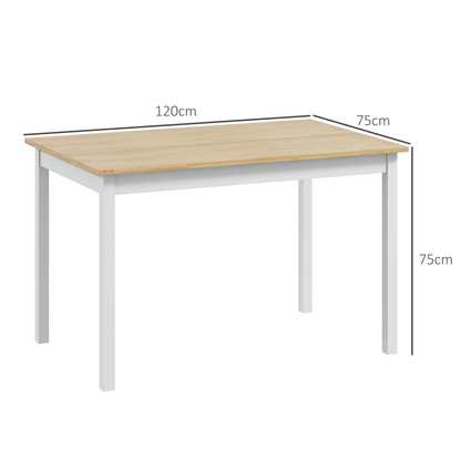 Aurora Dining Table Farmhouse Kitchen Table w/ Wood Frame for Dining Room