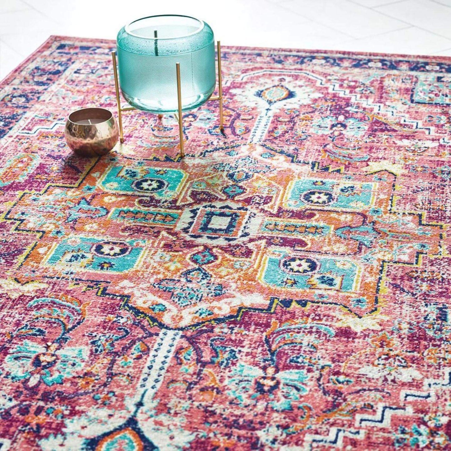Granada Multicolour Vintage Rug | Ruby
