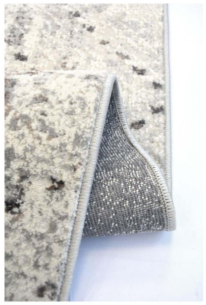 Abstract Vintage Cream & Grey Rug | D176A