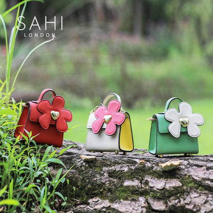 Sahi Little Flower Daisy Crossbody Leather Mini Bag