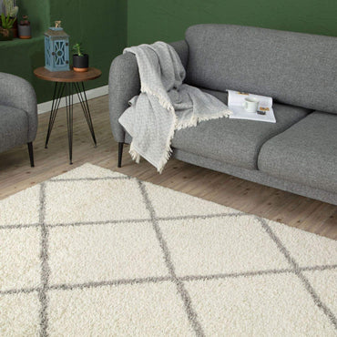 Moroccan Ivory Shaggy Rug | 500