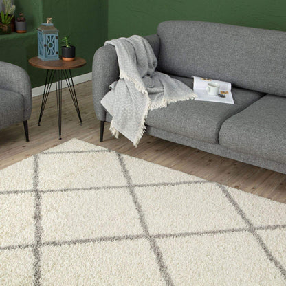 Moroccan Ivory Shaggy Rug | 500