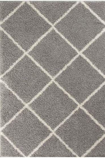 Moroccan Grey Shaggy Rug | 510