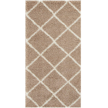 Moroccan Beige Shaggy Rug | 520