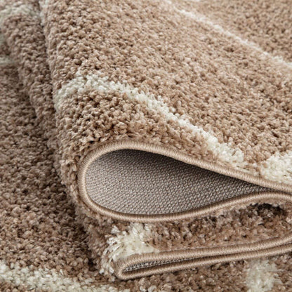 Moroccan Beige Shaggy Rug | 520