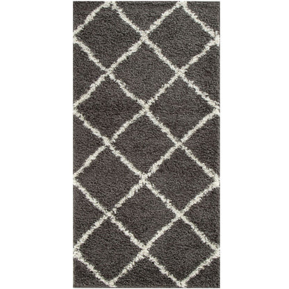 Moroccan Dark Grey Shaggy Rug | 540