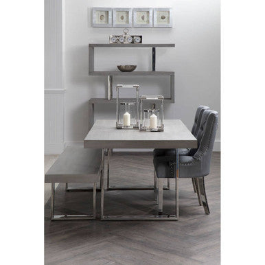 Grey Elm Wood 4 Tier Bookshelf | Ulmus