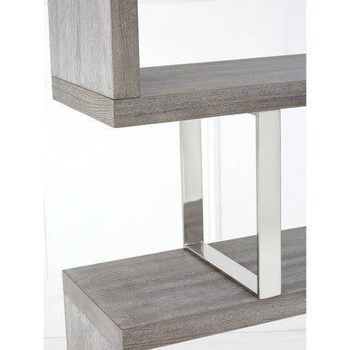 Grey Elm Wood 4 Tier Bookshelf | Ulmus