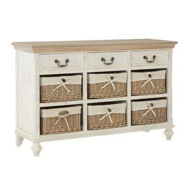 Storage Cabinet with 6 Willow Baskets | Hendra