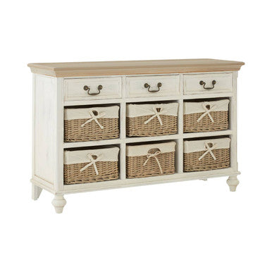 Storage Cabinet with 6 Willow Baskets | Hendra