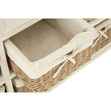Storage Cabinet with 6 Willow Baskets | Hendra