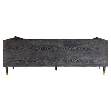 3 Seater Black Faux Leather Sofa | Raven