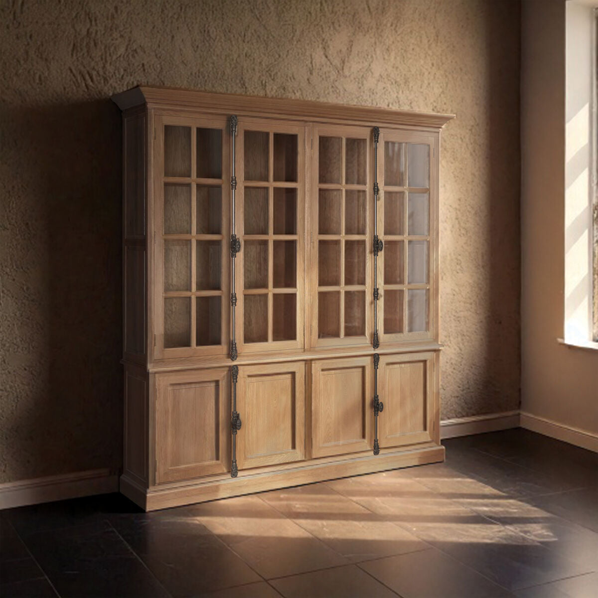 Natural Oak Wood Large Cabinet | Lyon