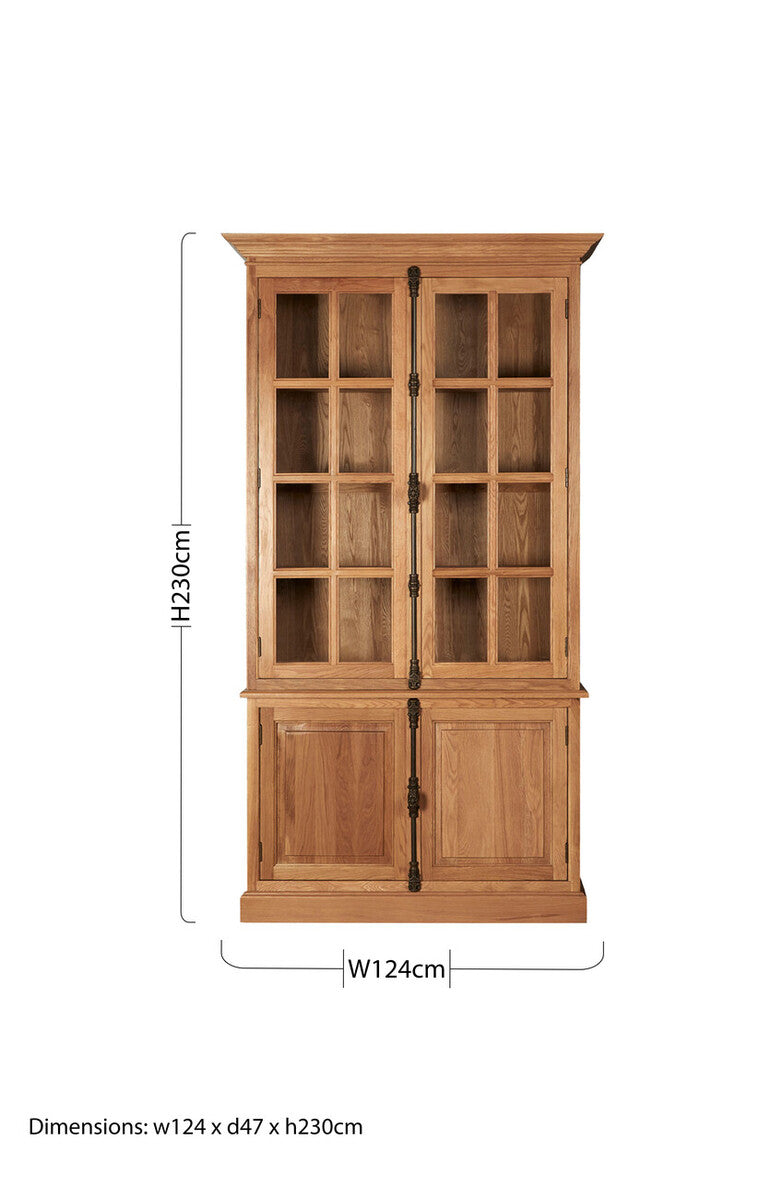 Natural Oak Wood Tall Cabinet | Lyon