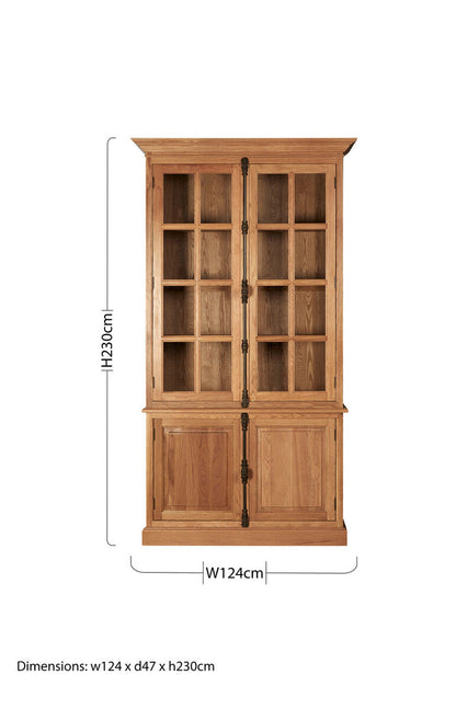 Natural Oak Wood Tall Cabinet | Lyon