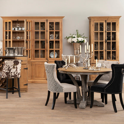 Natural Oak Wood Tall Cabinet | Lyon