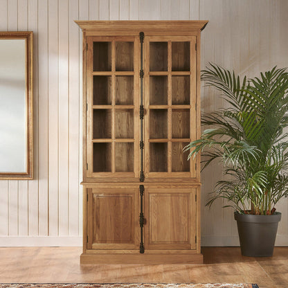 Natural Oak Wood Tall Cabinet | Lyon