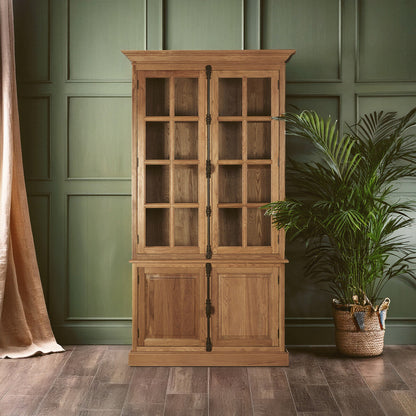 Natural Oak Wood Tall Cabinet | Lyon