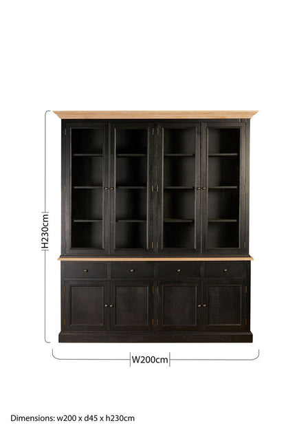 Black Oak Wood Large Cabinet | Lyon