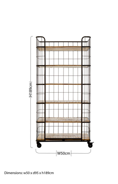 6 Tier Shelf Unit with Wheels | Crest