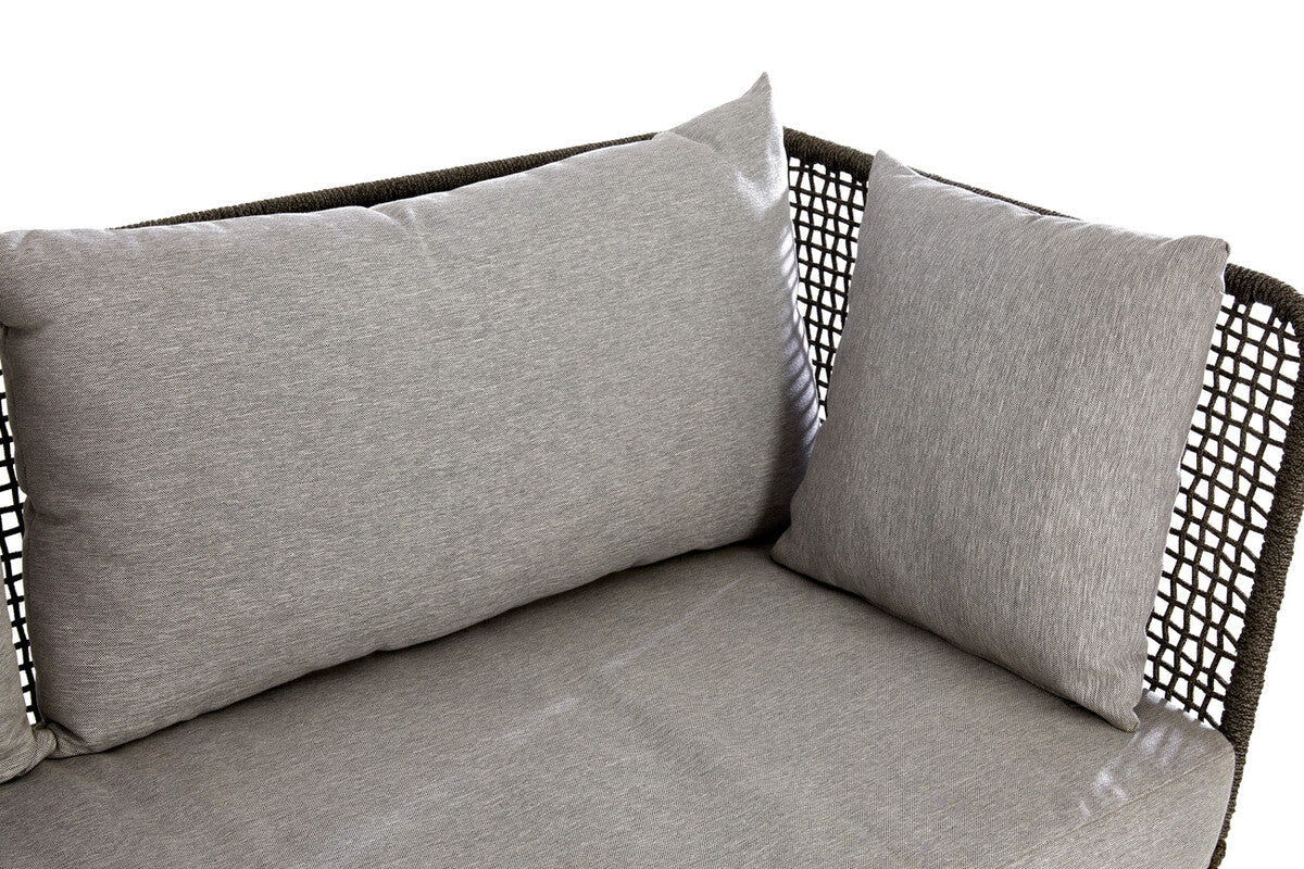 3 Seater Grey Sofa with Wooden Legs | Opus