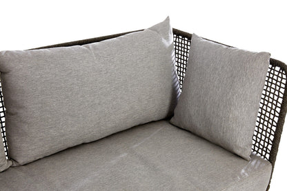3 Seater Grey Sofa with Wooden Legs | Opus