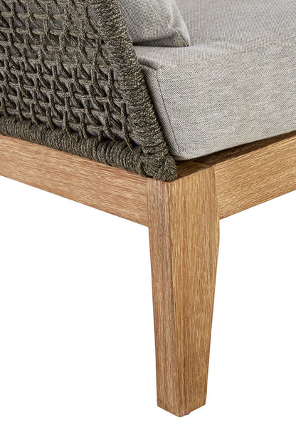 3 Seater Grey Sofa with Wooden Legs | Opus