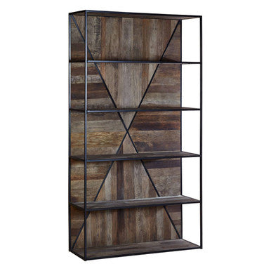 5 Tier Recycled Elm Wood Shelf Unit | Midas