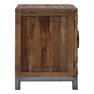 Small Recycled Elm Wood 2 Door Cabinet | Midas