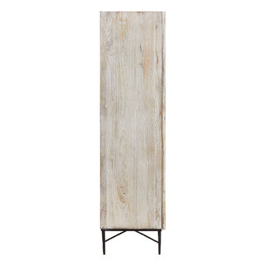 Grey Wash Elm Wood Wardrobe | Kyra