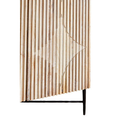 Grey Wash Elm Wood Wardrobe | Kyra