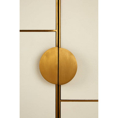 Oak Wood and Brushed Gold Cabinet | Modica
