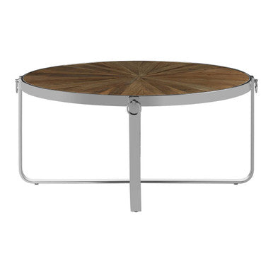 Brown Coffee Table with Elm Wood Top | Mitra
