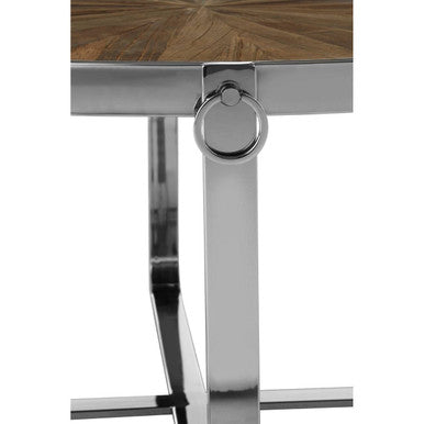 Brown Coffee Table with Elm Wood Top | Mitra