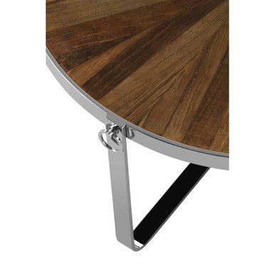 Brown Coffee Table with Elm Wood Top | Mitra