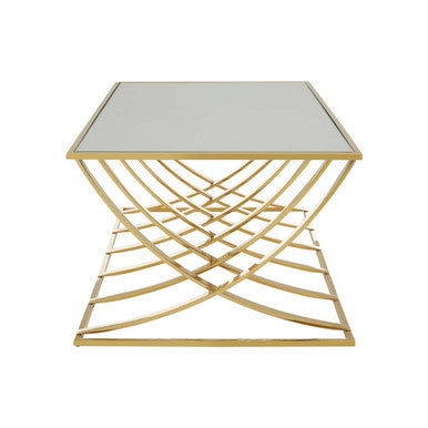 Gold Coffee Table with Mirrored Top | Reena