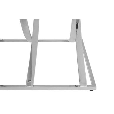 Silver Rectangular Coffee Table with Mirrored Top | Reena
