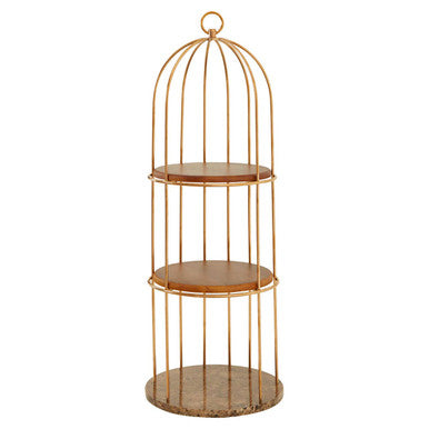 3 Tier Small Cage Design Shelf Unit | Horizon