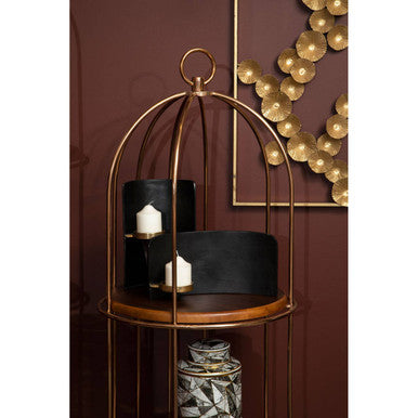 3 Tier Small Cage Design Shelf Unit | Horizon